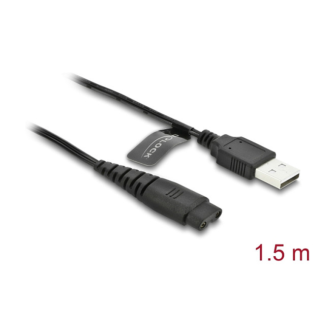 DeLOCK 90987 Cable de carga USB 5 V para afeitadoras Hatteker RFC y RSCX