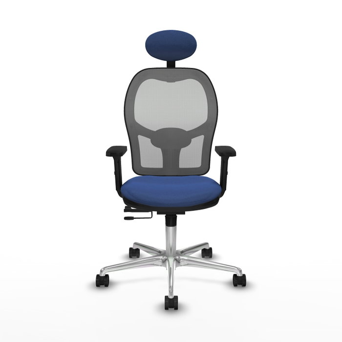 PIQUERAS Y CRESPO Silla de oficina Jorquera con mecanismo Sincro/Traslack Azul marino y Gris PIQUERAS Y CRESPO Silla de oficina Jorquera con mecanismo Sincro/Traslack Azul marino y Gris