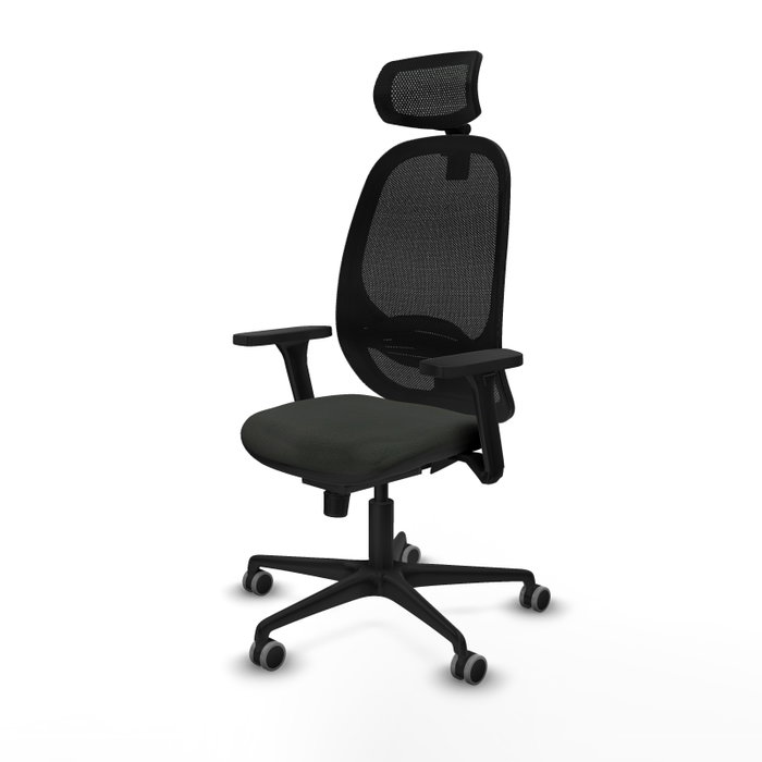 PIQUERAS Y CRESPO Silla de oficina Cilanco con mecanismo Sincro y Brazos 3D, Negro PIQUERAS Y CRESPO Silla de oficina Cilanco con mecanismo Sincro y Brazos 3D, Negro