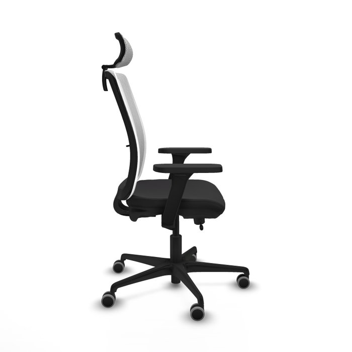 PIQUERAS Y CRESPO Silla de oficina Haches con mecanismo Sincro/Traslack, Negro y Blanco PIQUERAS Y CRESPO Silla de oficina Haches con mecanismo Sincro/Traslack, Negro y Blanco