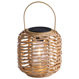 Outfit Farolillo Solar de Exterior Marrón con Panel Policristalino y Bombilla LED, d.15,3 cm; h.16,5 cm