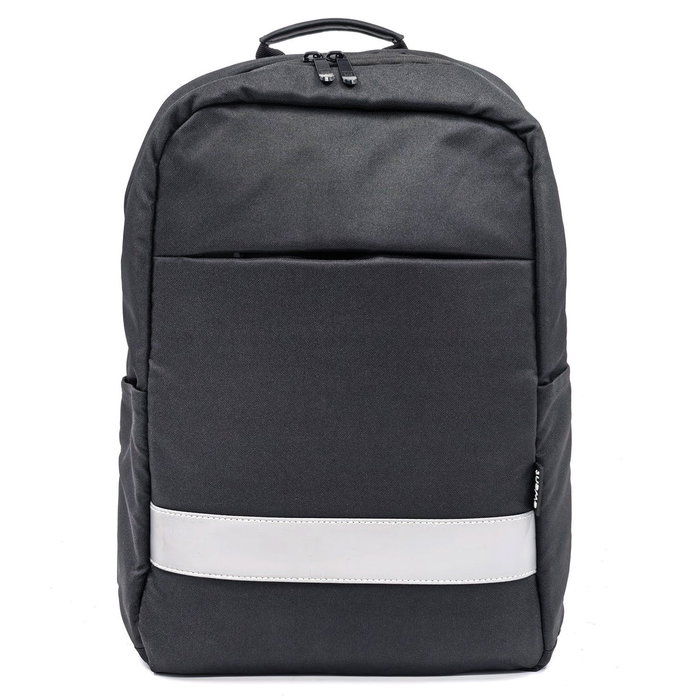 Ewent EW2539 Mochila Rolltop para Portátil 16.1" Negra - Impermeable Oxford 600D, Respaldo Acolchado, 25L, Reciclada PET, Funda Acolchada y Tira Reflectante