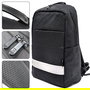Ewent EW2539 Mochila Rolltop para Portátil 16.1" Negra - Impermeable Oxford 600D, Respaldo Acolchado, 25L, Reciclada PET, Funda Acolchada y Tira Reflectante