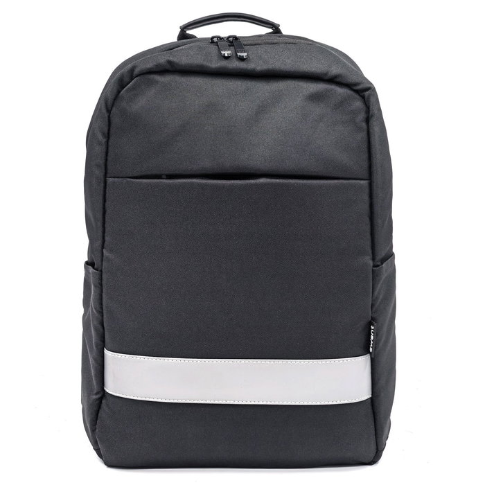 Ewent EW2539 Mochila Rolltop para Portátil 16.1" Negra - Impermeable Oxford 600D, Respaldo Acolchado, 25L, Reciclada PET, Funda Acolchada y Tira Reflectante