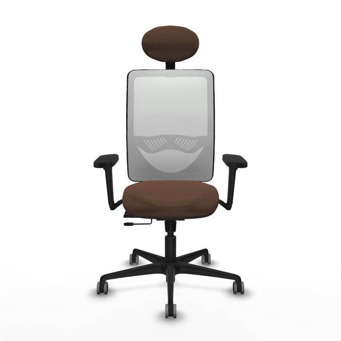 PIQUERAS Y CRESPO Silla de oficina Zulema con mecanismo Sincro/Traslack, Marrón y Blanco PIQUERAS Y CRESPO Silla de oficina Zulema con mecanismo Sincro/Traslack, Marrón y Blanco