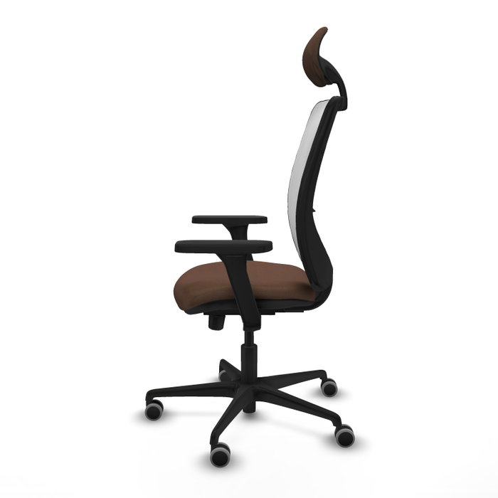 PIQUERAS Y CRESPO Silla de oficina Zulema con mecanismo Sincro/Traslack, Marrón y Blanco PIQUERAS Y CRESPO Silla de oficina Zulema con mecanismo Sincro/Traslack, Marrón y Blanco