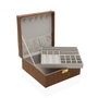 Caja-Joyero Versa Gris Poliéster Cartón 21,5 x 9 x 21,5 cm