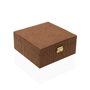 Caja-Joyero Versa Gris Poliéster Cartón 21,5 x 9 x 21,5 cm