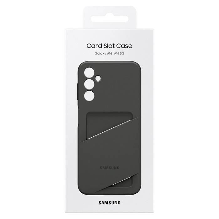 SAMSUNG Funda con ranura para tarjeta Galaxy A14/A14 5G - Negro SAMSUNG Funda con ranura para tarjeta Galaxy A14/A14 5G - Negro