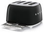 Smeg TSF03BLEU Tostadora Negra de 4 Rebanadas