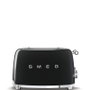 Smeg TSF03BLEU Tostador, Negro, 2 Ranuras, 6 Niveles de Tostado