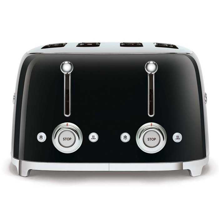 Smeg TSF03BLEU Tostador, Negro, 2 Ranuras, 6 Niveles de Tostado Smeg TSF03BLEU Tostador, Negro, 2 Ranuras, 6 Niveles de Tostado