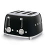 Smeg TSF03BLEU Tostador, Negro, 2 Ranuras, 6 Niveles de Tostado