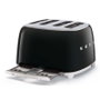 Smeg TSF03BLEU Tostador, Negro, 2 Ranuras, 6 Niveles de Tostado