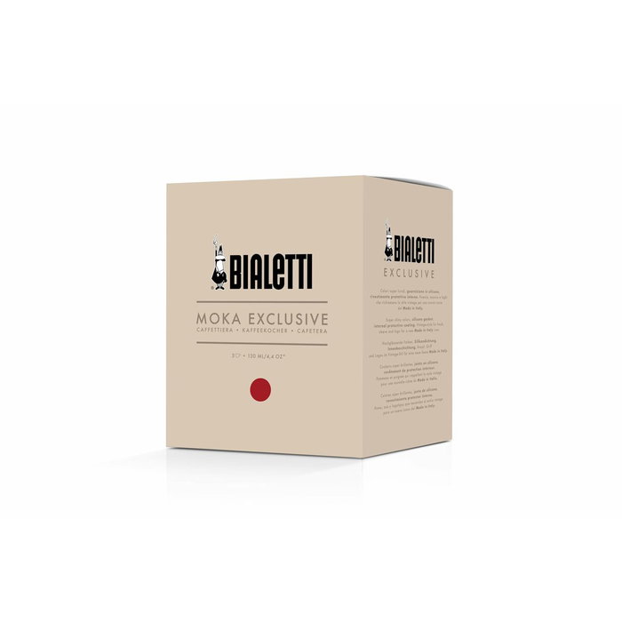 Bialetti Moka Exclusive 3TZ Rojo, 130 ml