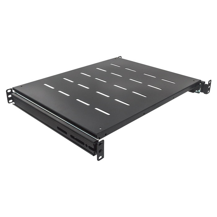 Intellinet Cajón Metálico para Rack 1U, Bandeja Extraíble 483 x 600 mm (19 Pulgadas), Profundidad Máxima 800 mm, Carga 35 kg, Negro - Fachboden 1HE