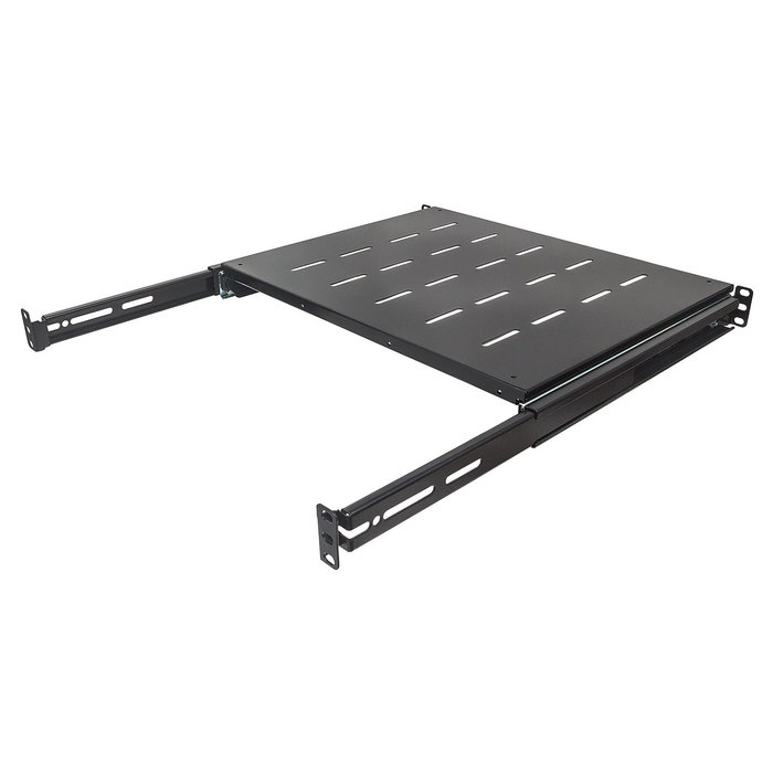 Intellinet Cajón Metálico para Rack 1U, Bandeja Extraíble 483 x 600 mm (19 Pulgadas), Profundidad Máxima 800 mm, Carga 35 kg, Negro - Fachboden 1HE