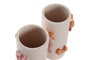 DKD Home Decor Jarrón de Cerámica con Lazos Surtido de 2 Unidades
