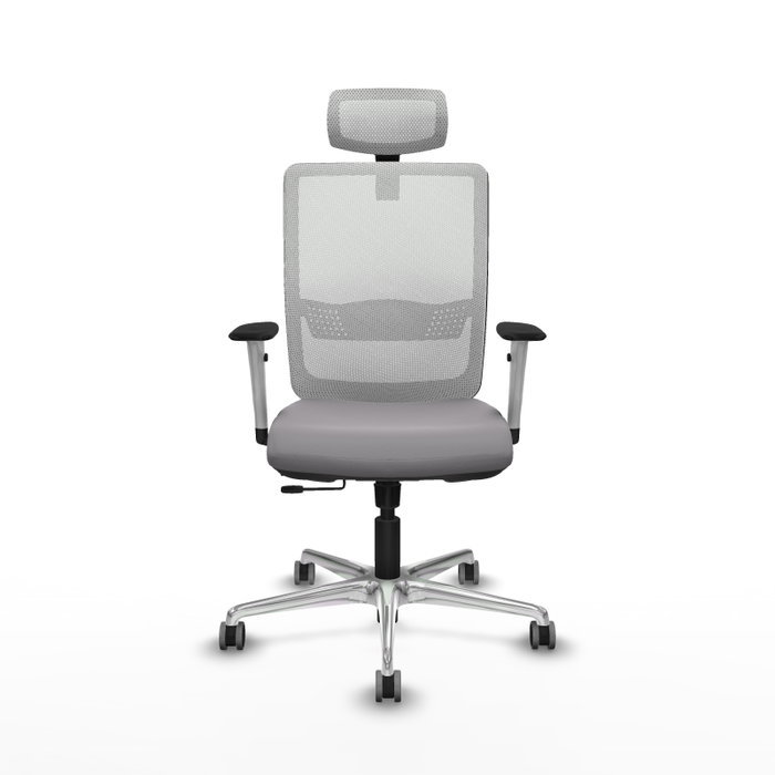 PIQUERAS Y CRESPO Silla de oficina Haches Sincro/Traslack Gris y Blanco