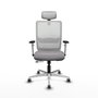 PIQUERAS Y CRESPO Silla de oficina Haches Sincro/Traslack Gris y Blanco