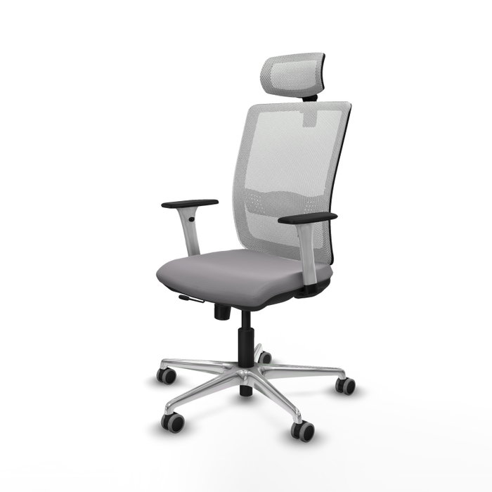 PIQUERAS Y CRESPO Silla de oficina Haches Sincro/Traslack Gris y Blanco
