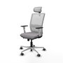 PIQUERAS Y CRESPO Silla de oficina Haches Sincro/Traslack Gris y Blanco