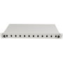 LANBERG FOP1-12SS-LDS Panel de conexión tipo-D Gris
