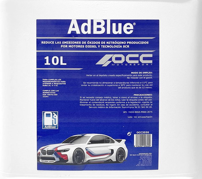 Aditivo para Motores Diesel ADBLUE OCC Motorsport OCC3550 10 L Aditivo para Motores Diesel ADBLUE OCC Motorsport OCC3550 10 L