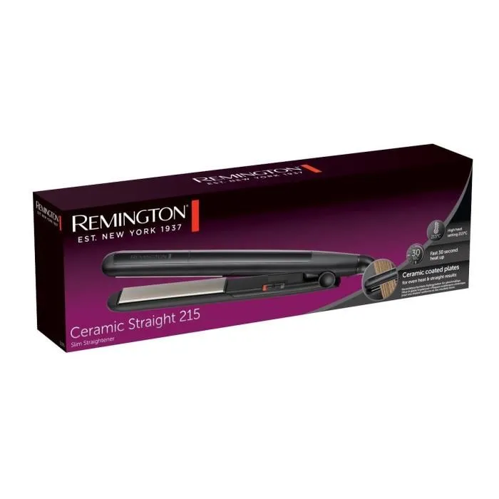 Remington Plancha de Pelo Recta S1370, Revestimiento Cerámico, Temperatura Máxima 215°, Parada Automática
