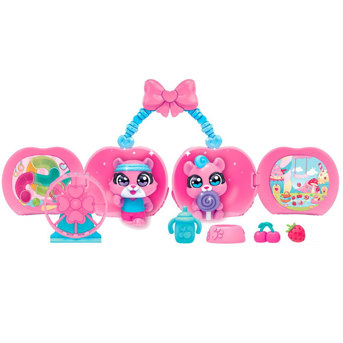 Magic Box Cherry Pets Cherry Houses Hamster Twins Incluye 2 Gemelos Exclusivos 18,9x20,5x6,7 cm