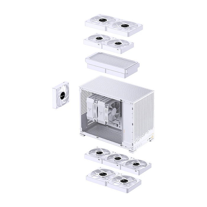 Jonsbo D32 STD Blanco con Cristal Templado