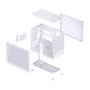 Jonsbo D32 STD Blanco con Cristal Templado