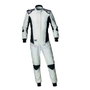 Omp Traje de Carreras Tecnica Super Light FIA 8856-2018 Blanco / Antracita Talla 60