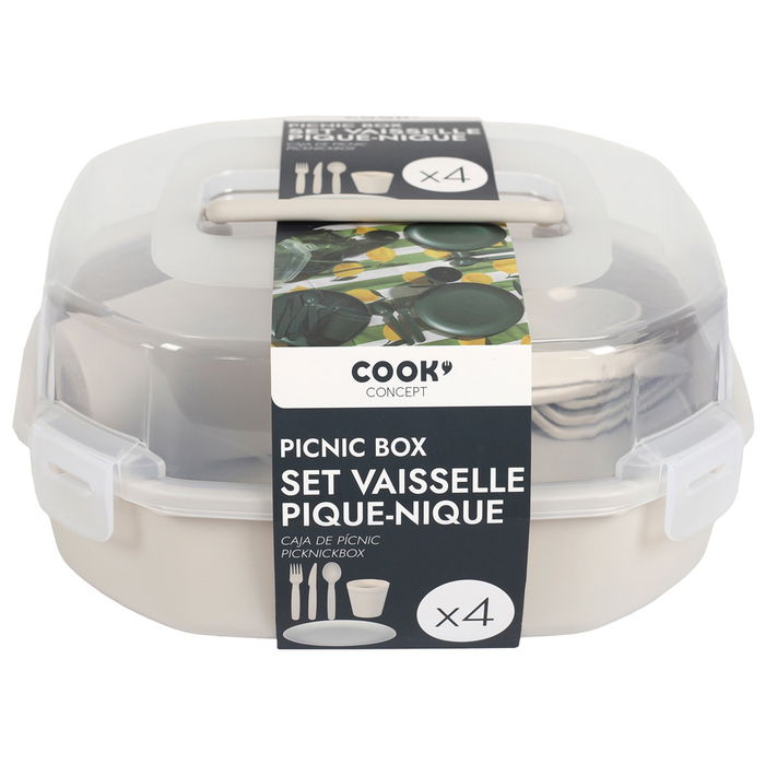 Cook Concept Juego de Picnic para 4 Personas, Polipropileno Cook Concept Juego de Picnic para 4 Personas, Polipropileno
