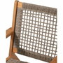 Bora Sillón de jardín bajo en madera de acacia FSC y resina de mimbre