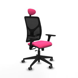 PIQUERAS Y CRESPO Silla de oficina Motilla Rosa con mecanismo Sincro/Traslack