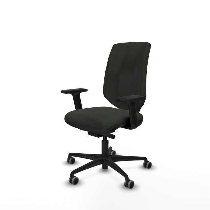 PIQUERAS Y CRESPO Silla Ossa tapizada traslack bali negro con brazos 2D PIQUERAS Y CRESPO Silla Ossa tapizada traslack bali negro con brazos 2D