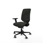PIQUERAS Y CRESPO Silla Ossa tapizada traslack bali negro con brazos 2D
