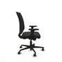 PIQUERAS Y CRESPO Silla Ossa tapizada traslack bali negro con brazos 2D