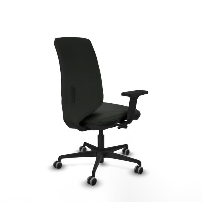 PIQUERAS Y CRESPO Silla Ossa tapizada traslack bali negro con brazos 2D PIQUERAS Y CRESPO Silla Ossa tapizada traslack bali negro con brazos 2D