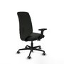 PIQUERAS Y CRESPO Silla Ossa tapizada traslack bali negro con brazos 2D