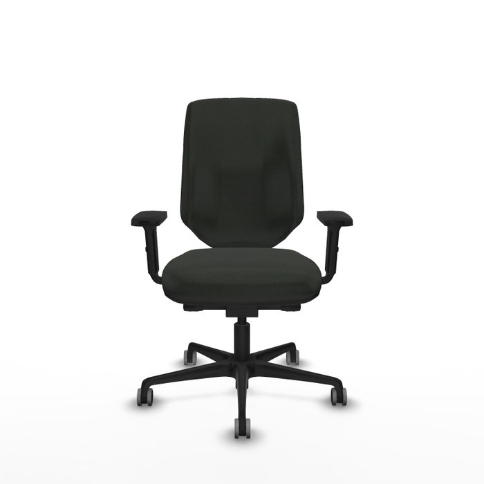 PIQUERAS Y CRESPO Silla Ossa tapizada traslack bali negro con brazos 2D PIQUERAS Y CRESPO Silla Ossa tapizada traslack bali negro con brazos 2D