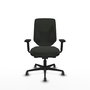 PIQUERAS Y CRESPO Silla Ossa tapizada traslack bali negro con brazos 2D
