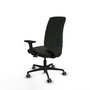 PIQUERAS Y CRESPO Silla Ossa tapizada traslack bali negro con brazos 2D