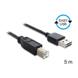 DeLOCK Cable USB 2.0 Tipo-A a Tipo-B 5 m Negro 85553