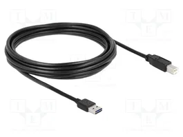 DeLOCK Cable USB 2.0 Tipo-A a Tipo-B 5 m Negro 85553