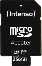Intenso MicroSDXC UHS-I Professional 256 GB con Adaptador