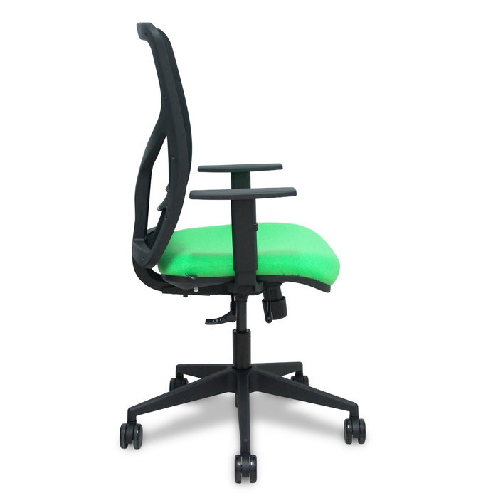 PIQUERAS Y CRESPO Silla de oficina Motilla Pistacho/Negro con mecanismo Sincro/Traslack y brazos 1D