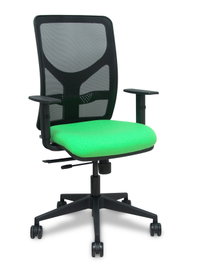 PIQUERAS Y CRESPO Silla de oficina Motilla Pistacho/Negro con mecanismo Sincro/Traslack y brazos 1D