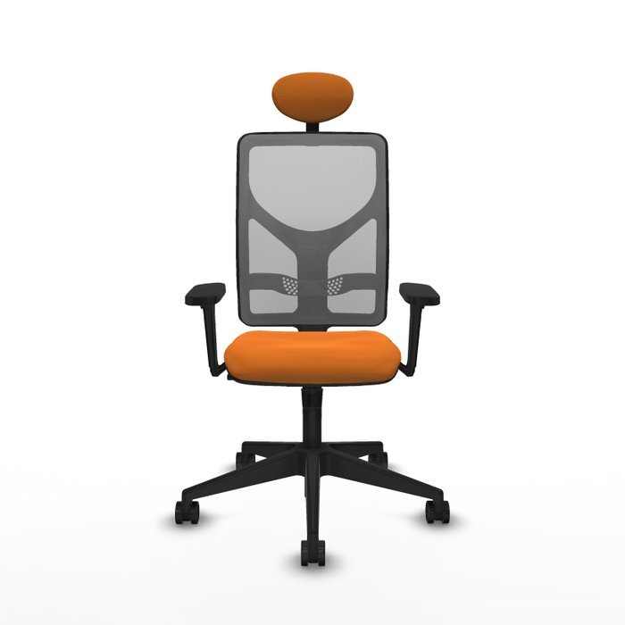 PIQUERAS Y CRESPO Silla de oficina Motilla Naranja y Gris